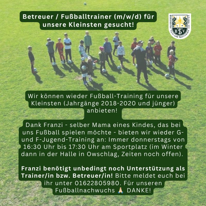 Trainer für die Kleinsten gesucht 2026 kleiner